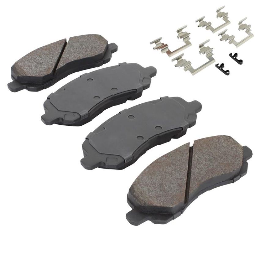 MPA 1001-0866M Quality-Built Premium Semi-Metallic Brake Pads w/ Hardware