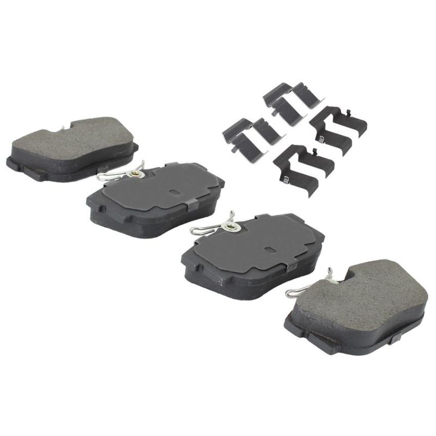 MPA 1001-0877M Quality-Built Premium Semi-Metallic Brake Pads w/ Hardware