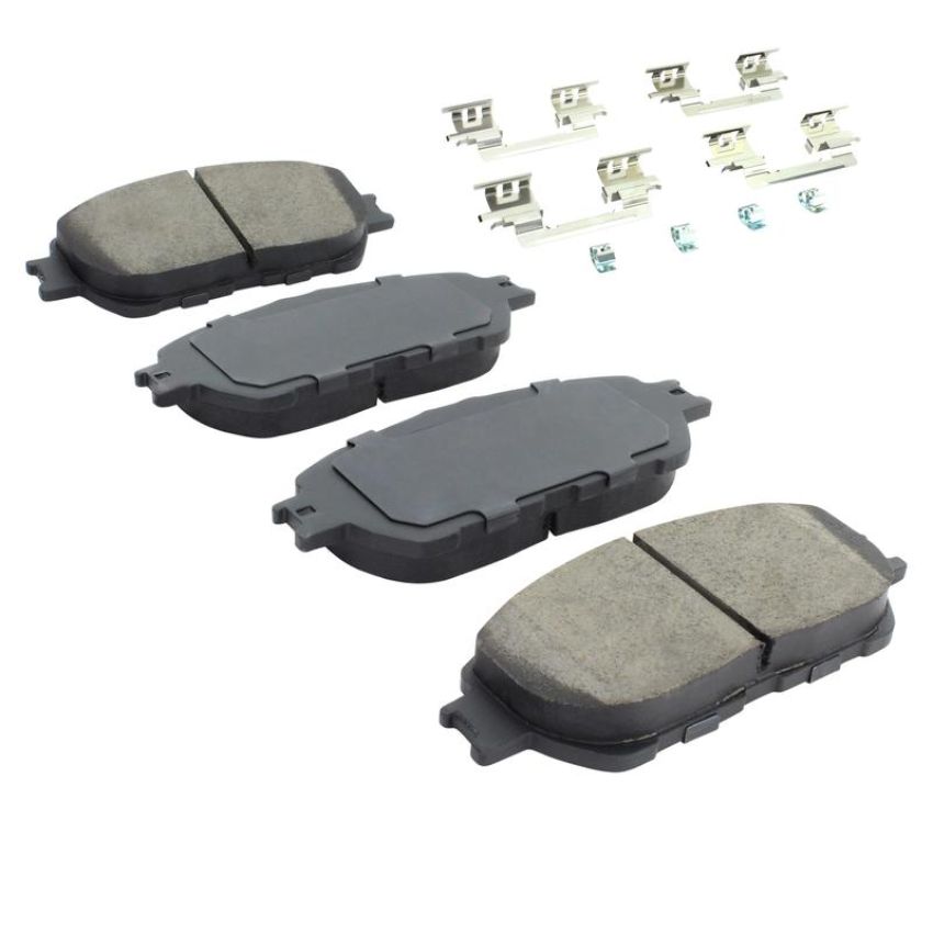MPA 1001-0906AM Quality-Built Premium Semi-Metallic Brake Pads w/ Hardware