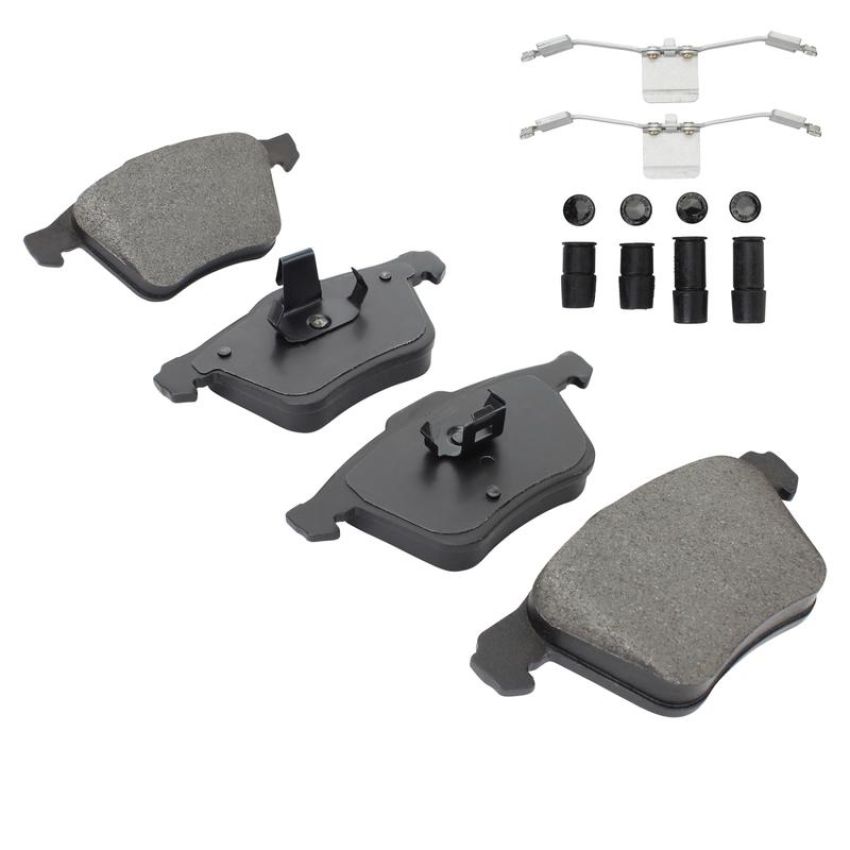 MPA 1001-1003M Quality-Built Premium Semi-Metallic Brake Pads w/ Hardware