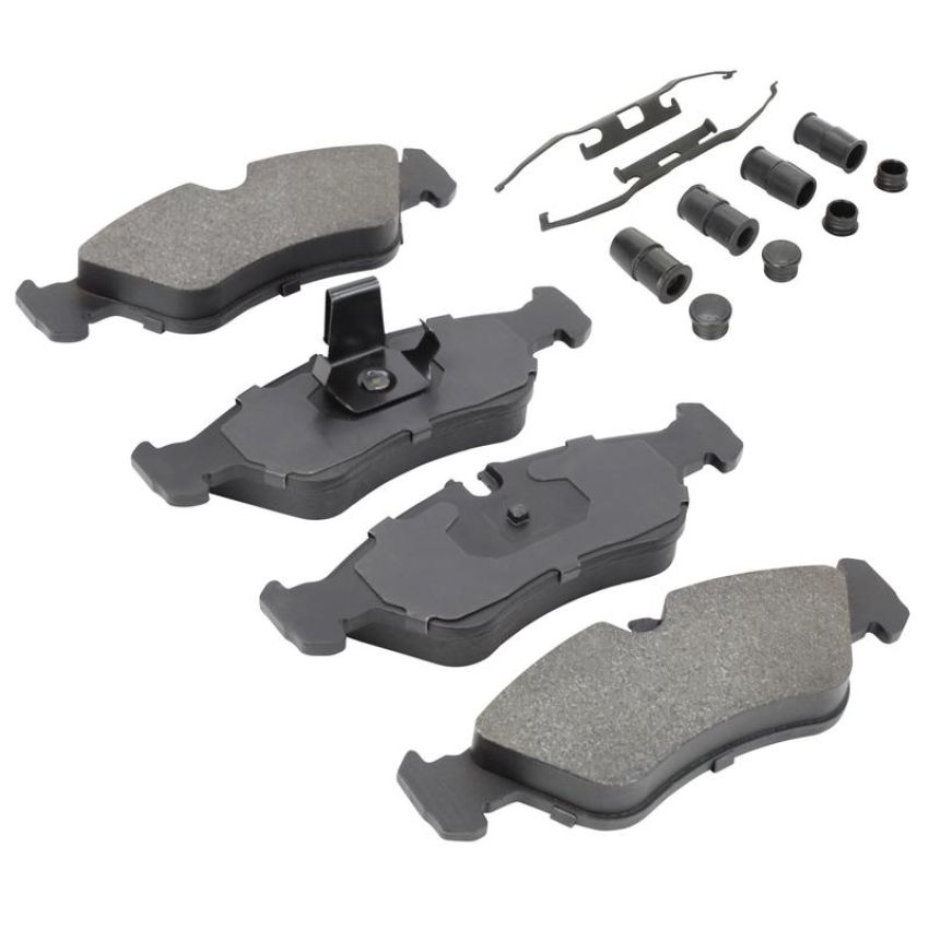 MPA 1001-1006M Quality-Built Premium Semi-Metallic Brake Pads w/ Hardware