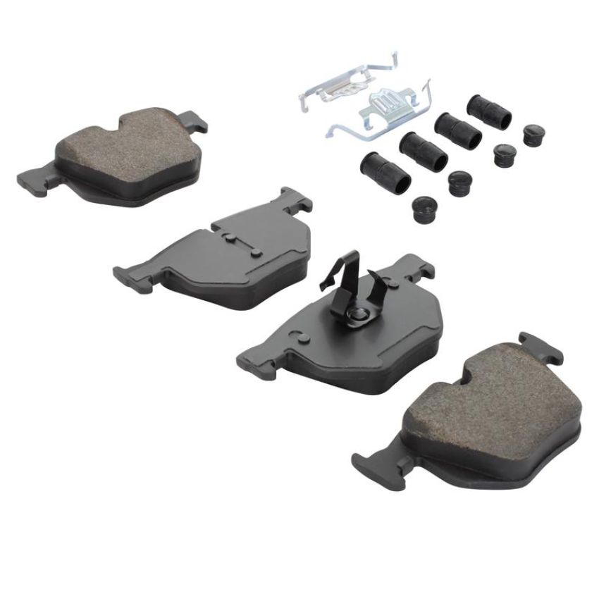 MPA 1001-1042M Quality-Built Premium Semi-Metallic Brake Pads w/ Hardware