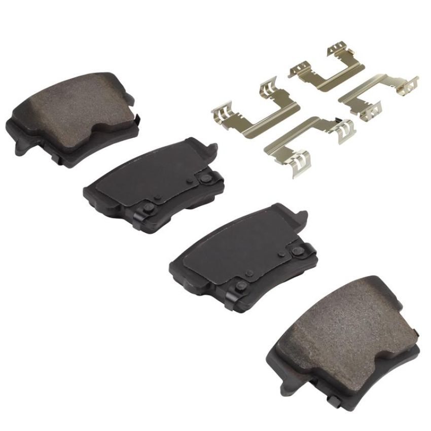 MPA 1001-1057AM Quality-Built Premium Semi-Metallic Brake Pads w/ Hardware