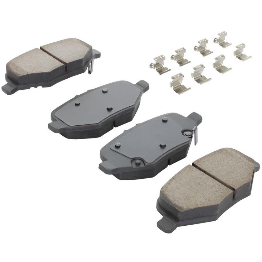 MPA 1001-1612M Quality-Built Premium Semi-Metallic Brake Pads w/ Hardware