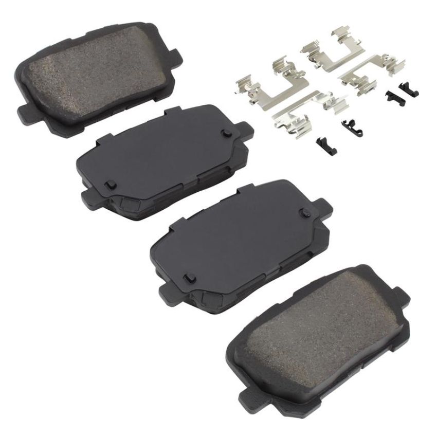 MPA 1001-1766M Quality-Built Premium Semi-Metallic Brake Pads w/ Hardware