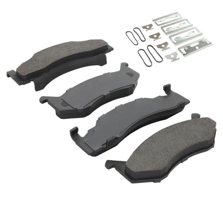 MPA 1003-0123M Quality-Built Black Series Semi-Metallic Brake Pads w/ Hardware