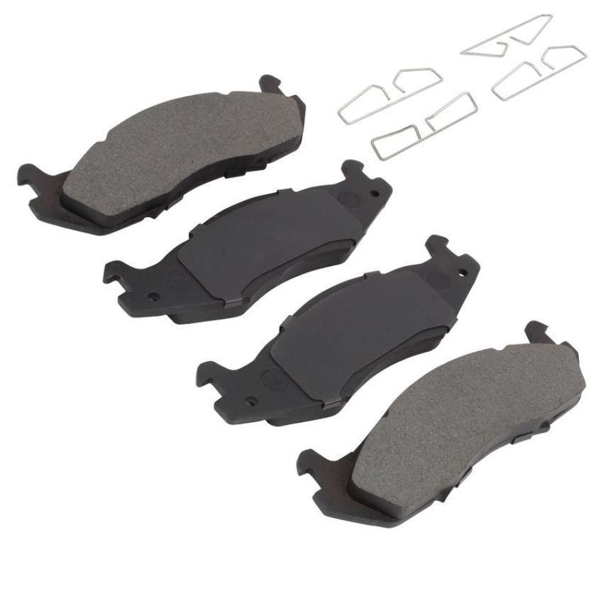 MPA 1003-0203M Quality-Built Black Series Semi-Metallic Brake Pads w/ Hardware