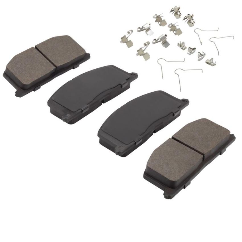 MPA 1003-0242M Quality-Built Black Series Semi-Metallic Brake Pads w/ Hardware