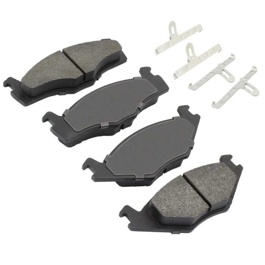 MPA 1003-0280M Quality-Built Black Series Semi-Metallic Brake Pads w/ Hardware