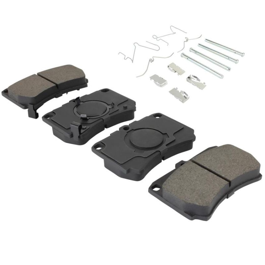 MPA 1003-0319M Quality-Built Black Series Semi-Metallic Brake Pads w/ Hardware