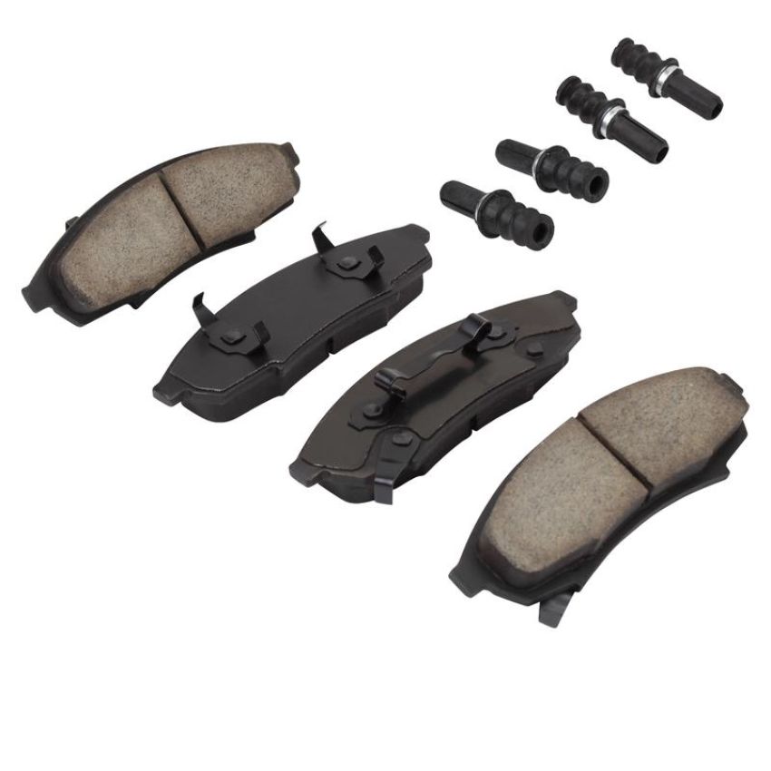 MPA 1003-0376M Quality-Built Black Series Semi-Metallic Brake Pads w/ Hardware