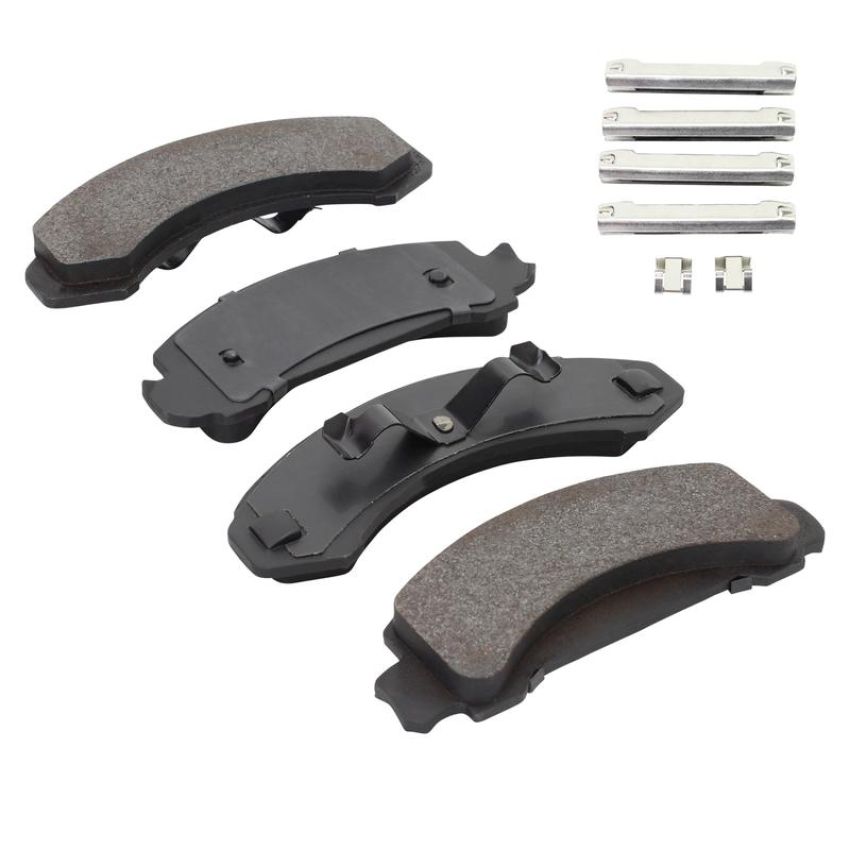 MPA 1003-0387M Quality-Built Black Series Semi-Metallic Brake Pads w/ Hardware