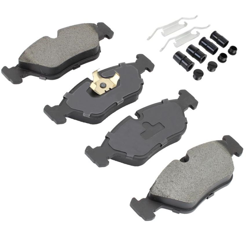 MPA 1003-0395M Quality-Built Black Series Semi-Metallic Brake Pads w/ Hardware