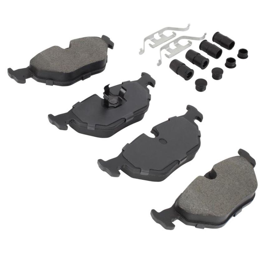 MPA 1003-0396M Quality-Built Black Series Semi-Metallic Brake Pads w/ Hardware
