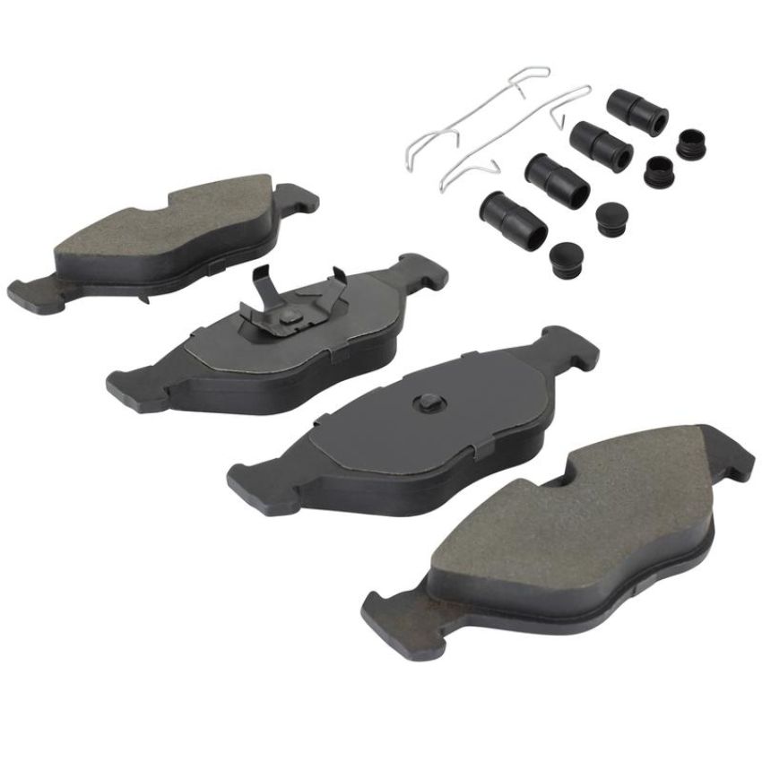 MPA 1003-0403M Quality-Built Black Series Semi-Metallic Brake Pads w/ Hardware