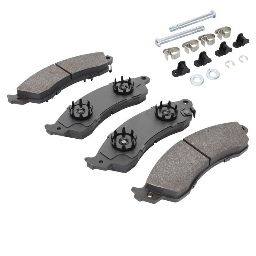 MPA 1003-0412M Quality-Built Black Series Semi-Metallic Brake Pads w/ Hardware