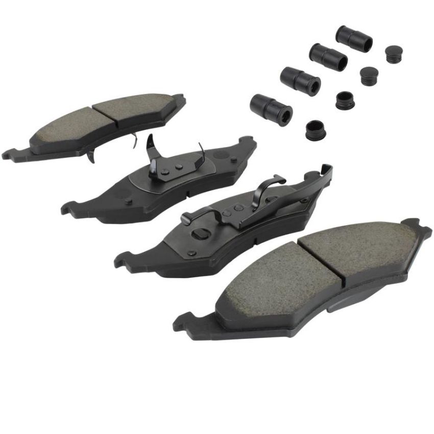 MPA 1003-0421M Quality-Built Black Series Semi-Metallic Brake Pads w/ Hardware
