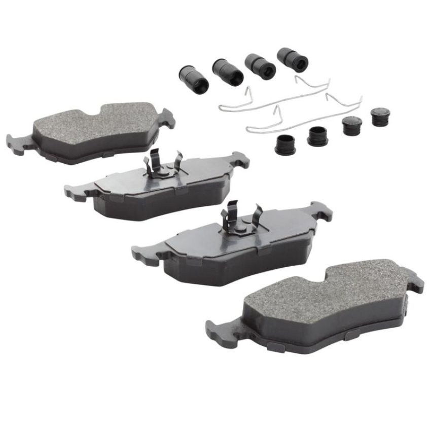 MPA 1003-0517M Quality-Built Black Series Semi-Metallic Brake Pads w/ Hardware