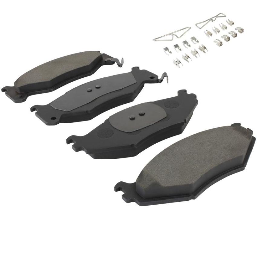 MPA 1003-0522M Quality-Built Black Series Semi-Metallic Brake Pads w/ Hardware