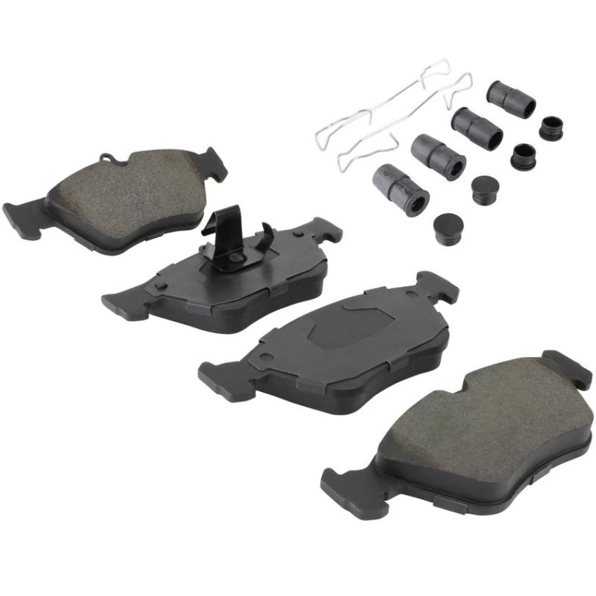 MPA 1003-0644M Quality-Built Black Series Semi-Metallic Brake Pads w/ Hardware