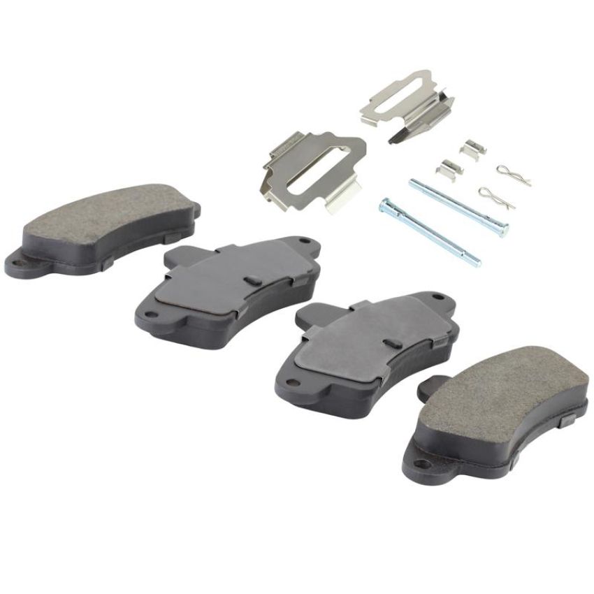 MPA 1003-0661M Quality-Built Black Series Semi-Metallic Brake Pads w/ Hardware