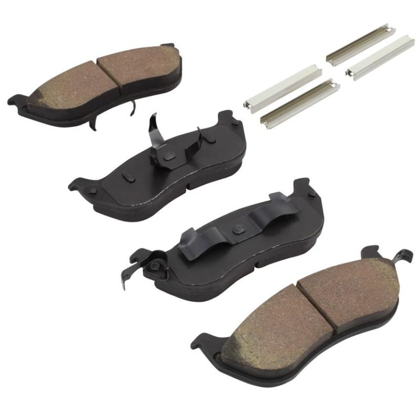 MPA 1003-0674M Quality-Built Black Series Semi-Metallic Brake Pads w/ Hardware