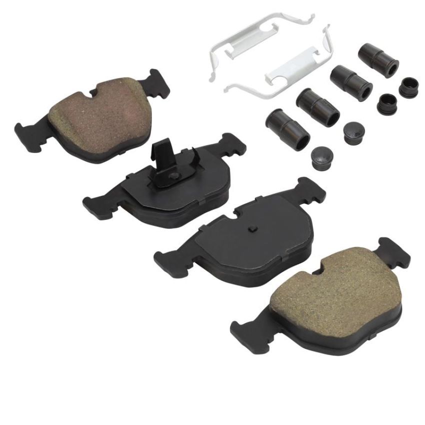 MPA 1003-0681M Quality-Built Black Series Semi-Metallic Brake Pads w/ Hardware