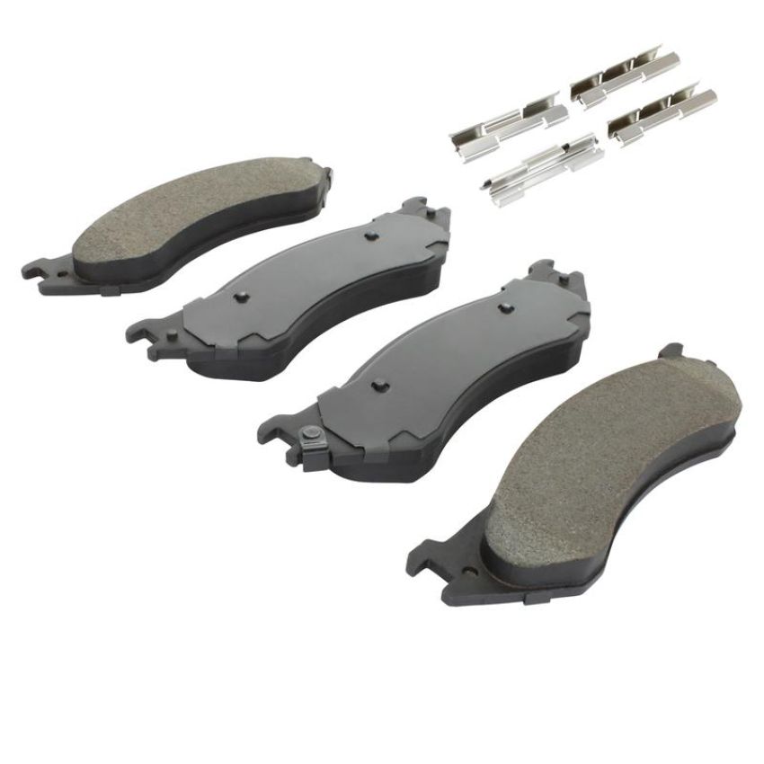 MPA 1003-0702AM Quality-Built Black Series Semi-Metallic Brake Pads w/ Hardware