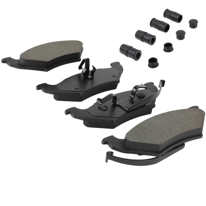 MPA 1003-0715M Quality-Built Black Series Semi-Metallic Brake Pads w/ Hardware