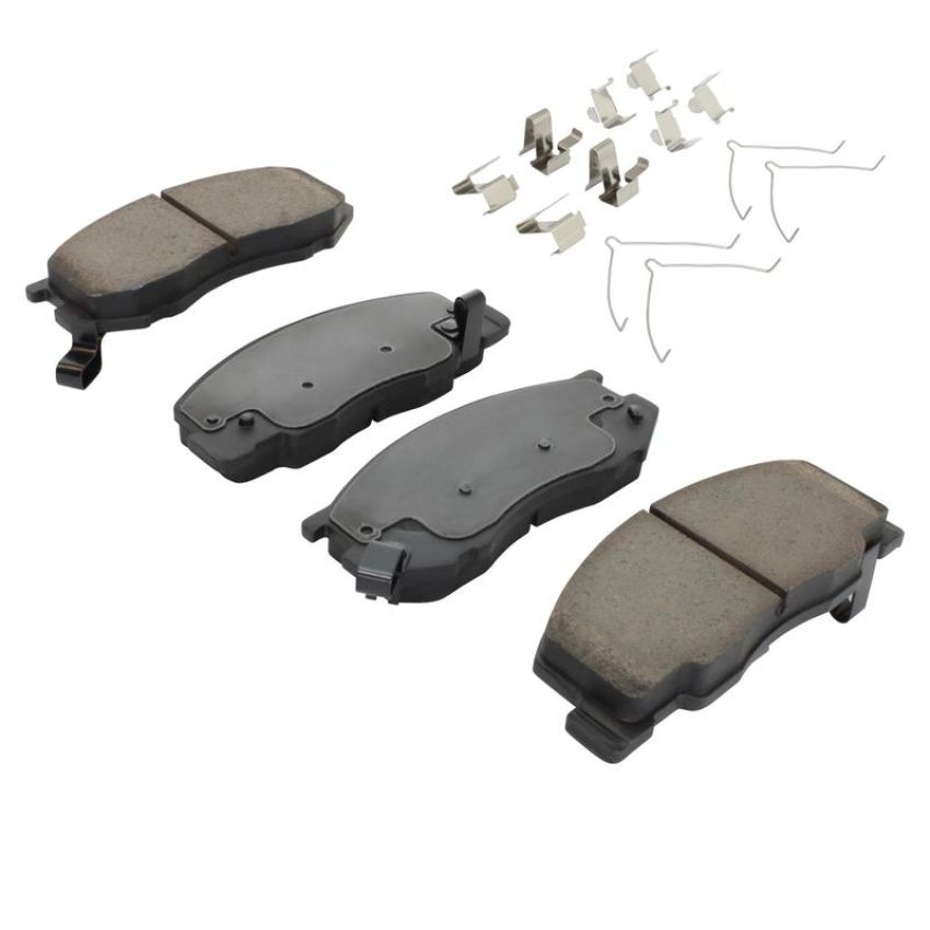 MPA 1003-0716M Quality-Built Black Series Semi-Metallic Brake Pads w/ Hardware