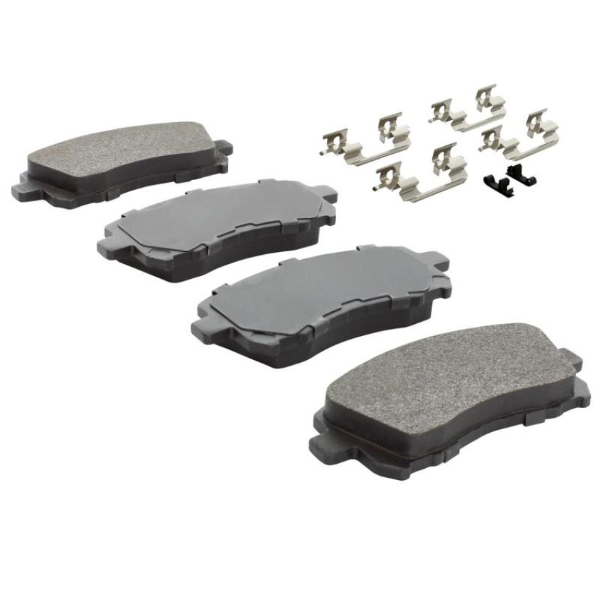 MPA 1003-0721M Quality-Built Black Series Semi-Metallic Brake Pads w/ Hardware