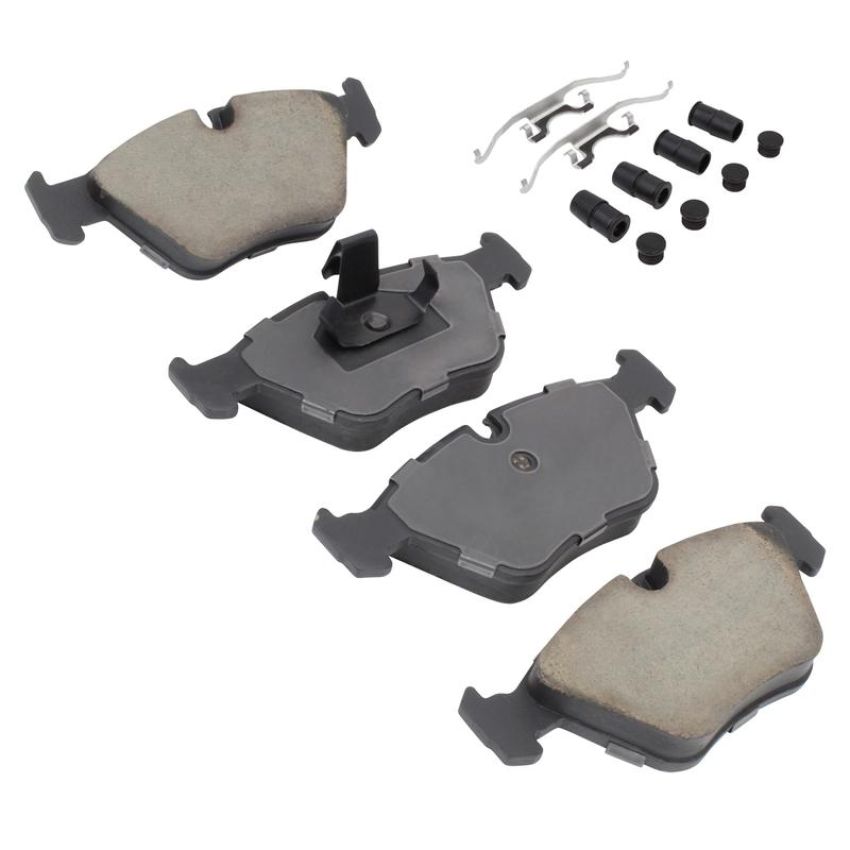 MPA 1003-0725M Quality-Built Black Series Semi-Metallic Brake Pads w/ Hardware