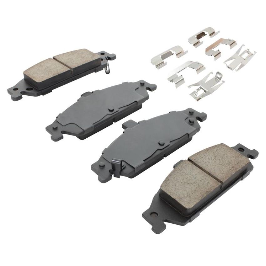 MPA 1003-0727M Quality-Built Black Series Semi-Metallic Brake Pads w/ Hardware