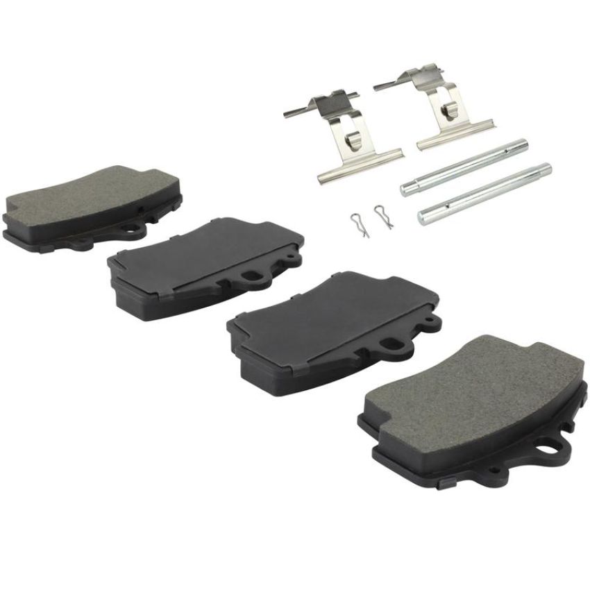 MPA 1003-0737M Quality-Built Black Series Semi-Metallic Brake Pads w/ Hardware