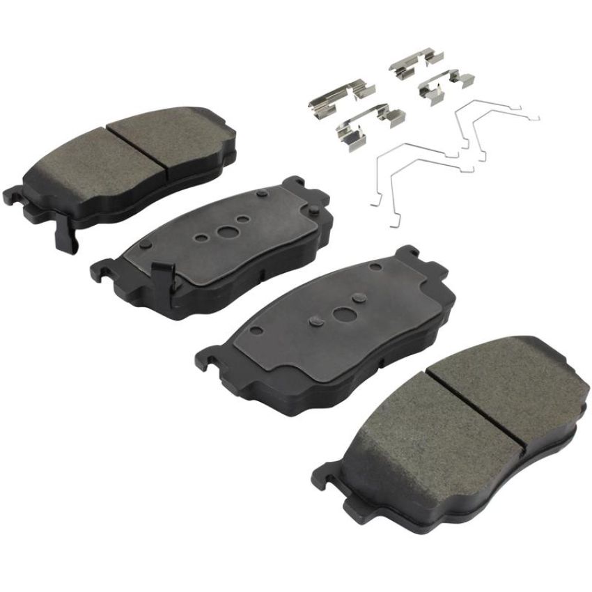 MPA 1003-0755M Quality-Built Black Series Semi-Metallic Brake Pads w/ Hardware