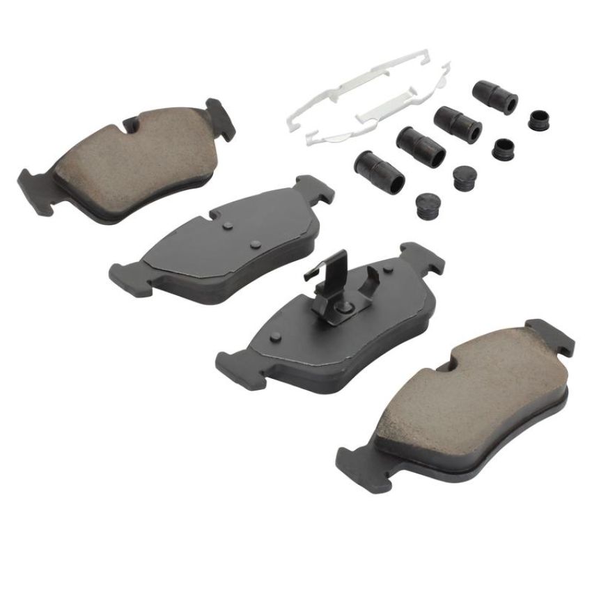 MPA 1003-0781M Quality-Built Black Series Semi-Metallic Brake Pads w/ Hardware