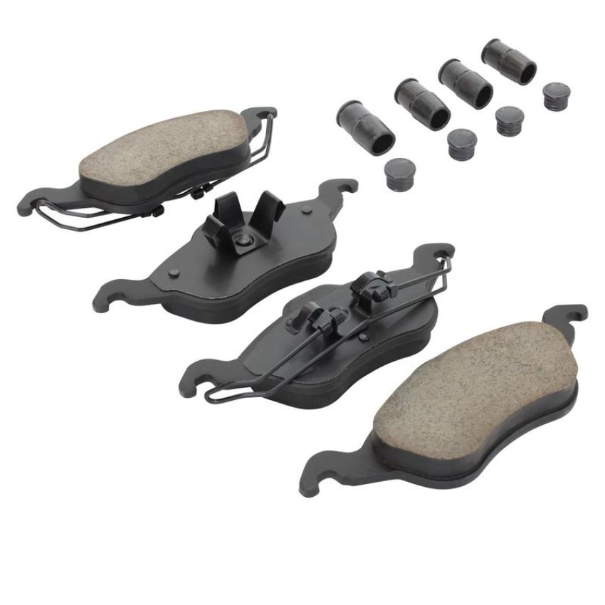 MPA 1003-0816M Quality-Built Black Series Semi-Metallic Brake Pads w/ Hardware