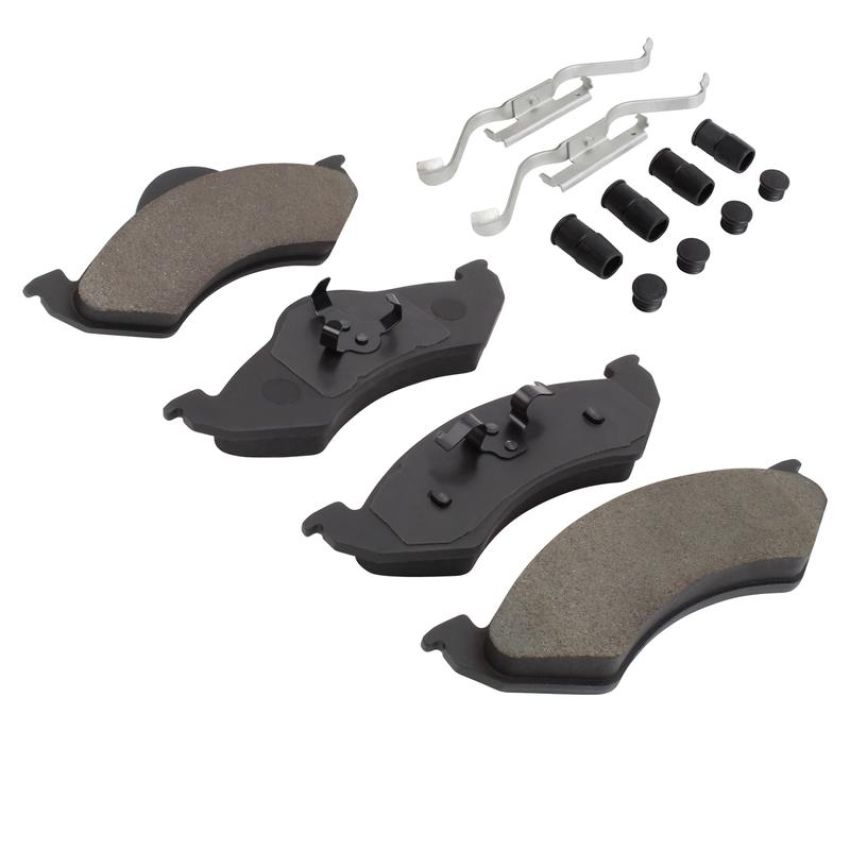 MPA 1003-0820M Quality-Built Black Series Semi-Metallic Brake Pads w/ Hardware