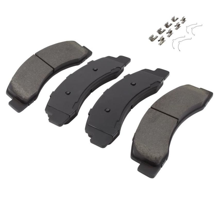 MPA 1003-0824M Quality-Built Black Series Semi-Metallic Brake Pads w/ Hardware