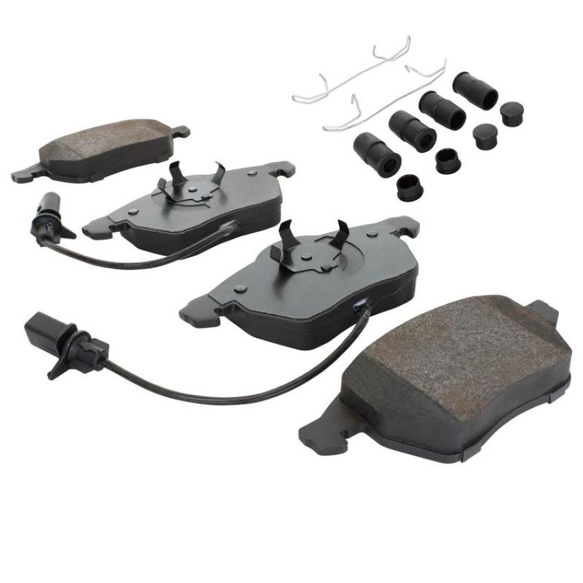 MPA 1003-0840M Quality-Built Black Series Semi-Metallic Brake Pads w/ Hardware