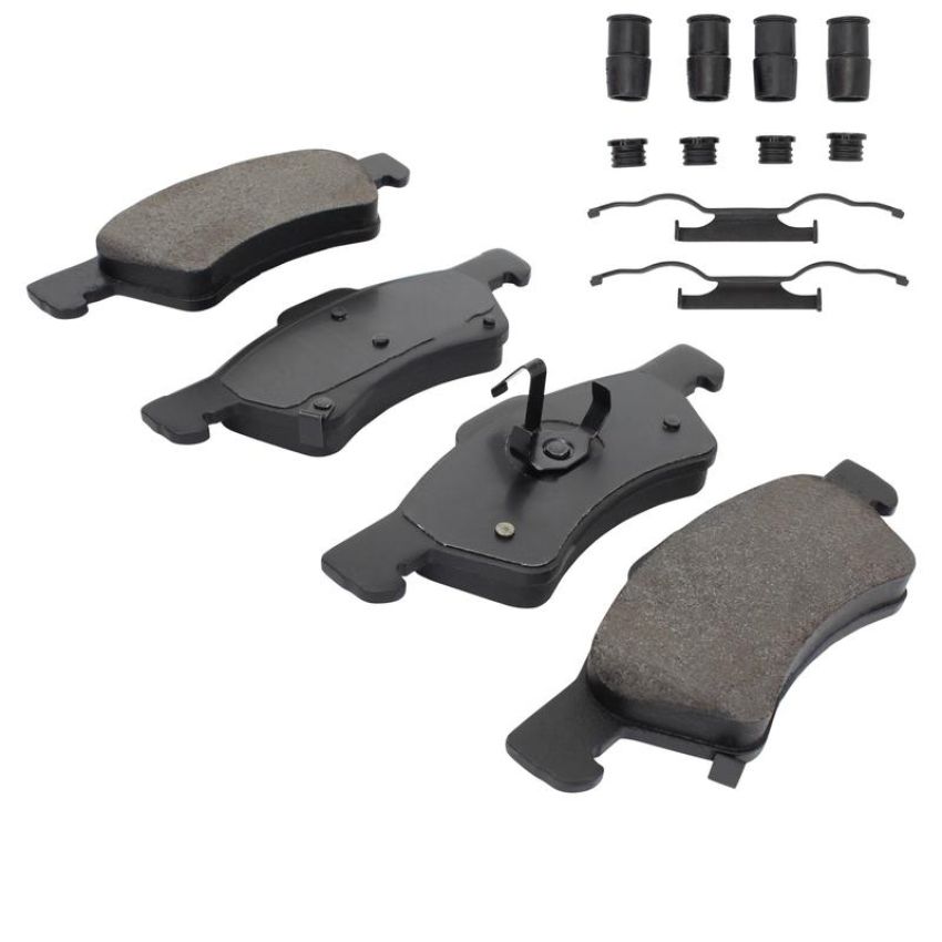 MPA 1003-0857M Quality-Built Black Series Semi-Metallic Brake Pads w/ Hardware