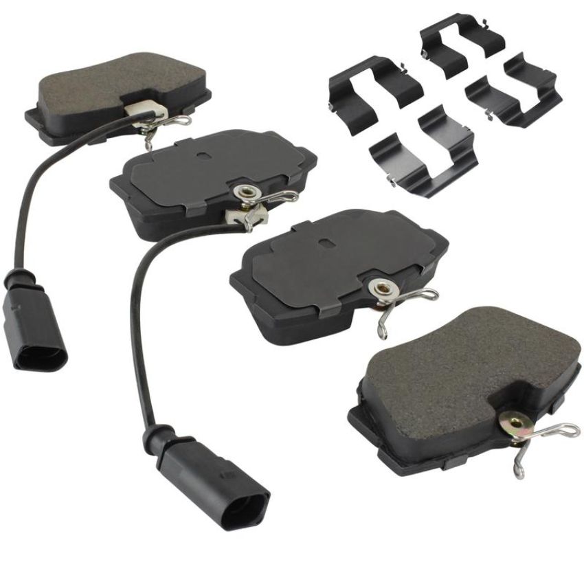 MPA 1003-0877AM Quality-Built Black Series Semi-Metallic Brake Pads w/ Hardware
