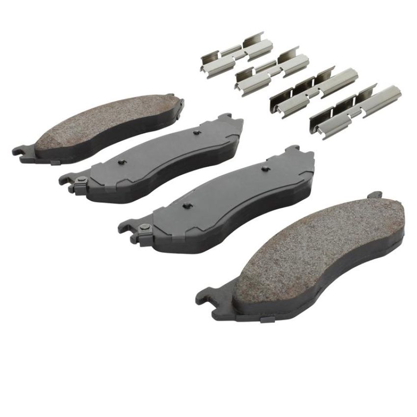 MPA 1003-0897M Quality-Built Black Series Semi-Metallic Brake Pads w/ Hardware