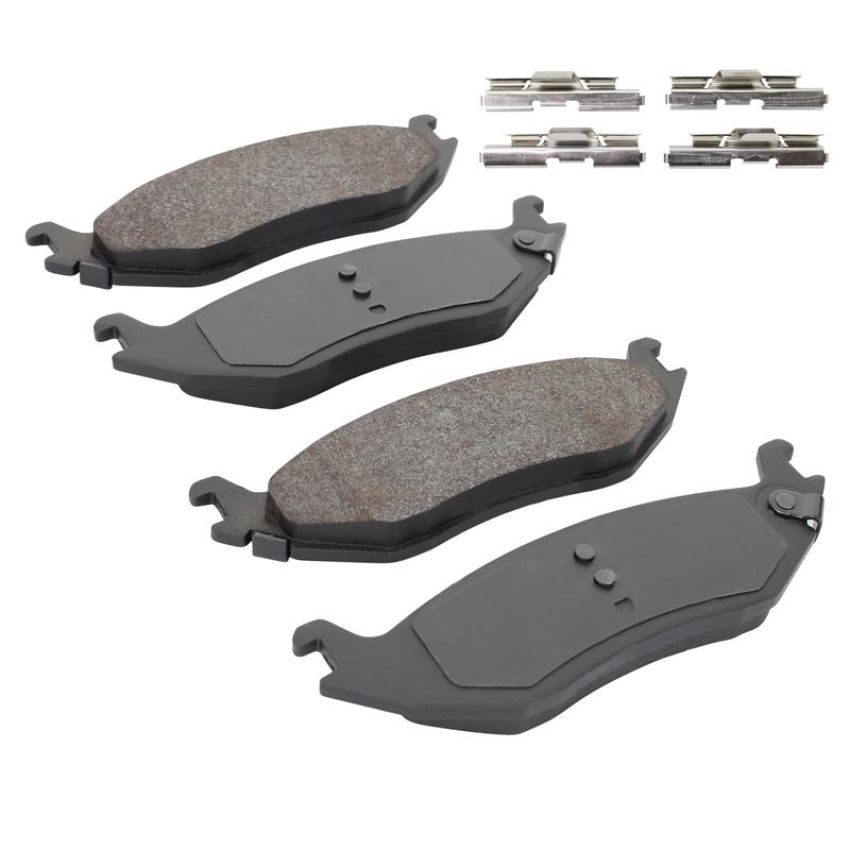 MPA 1003-0898M Quality-Built Black Series Semi-Metallic Brake Pads w/ Hardware