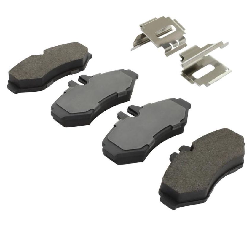 MPA 1003-0928M Quality-Built Black Series Semi-Metallic Brake Pads w/ Hardware