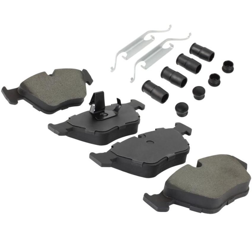 MPA 1003-0947M Quality-Built Black Series Semi-Metallic Brake Pads w/ Hardware