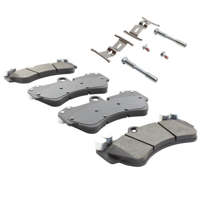 MPA 1003-1007M Quality-Built Black Series Semi-Metallic Brake Pads w/ Hardware