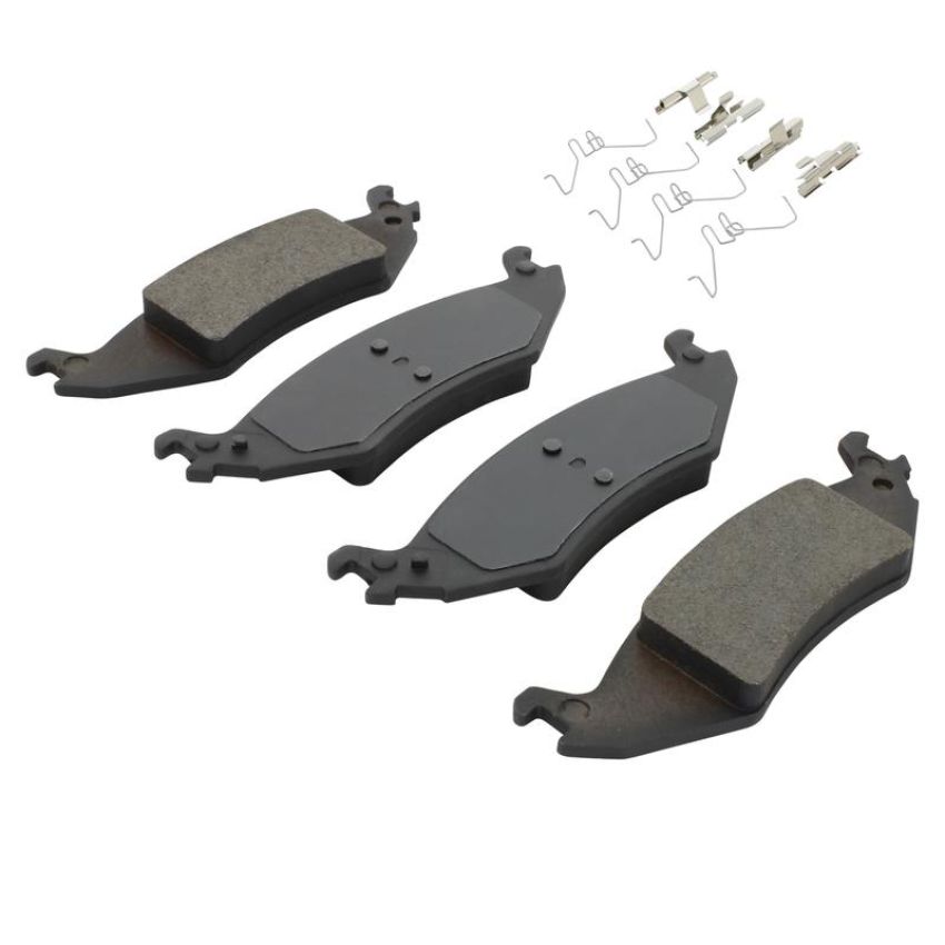MPA 1003-1046M Quality-Built Black Series Semi-Metallic Brake Pads w/ Hardware