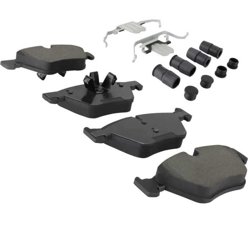 MPA 1003-1061AM Quality-Built Black Series Semi-Metallic Brake Pads w/ Hardware