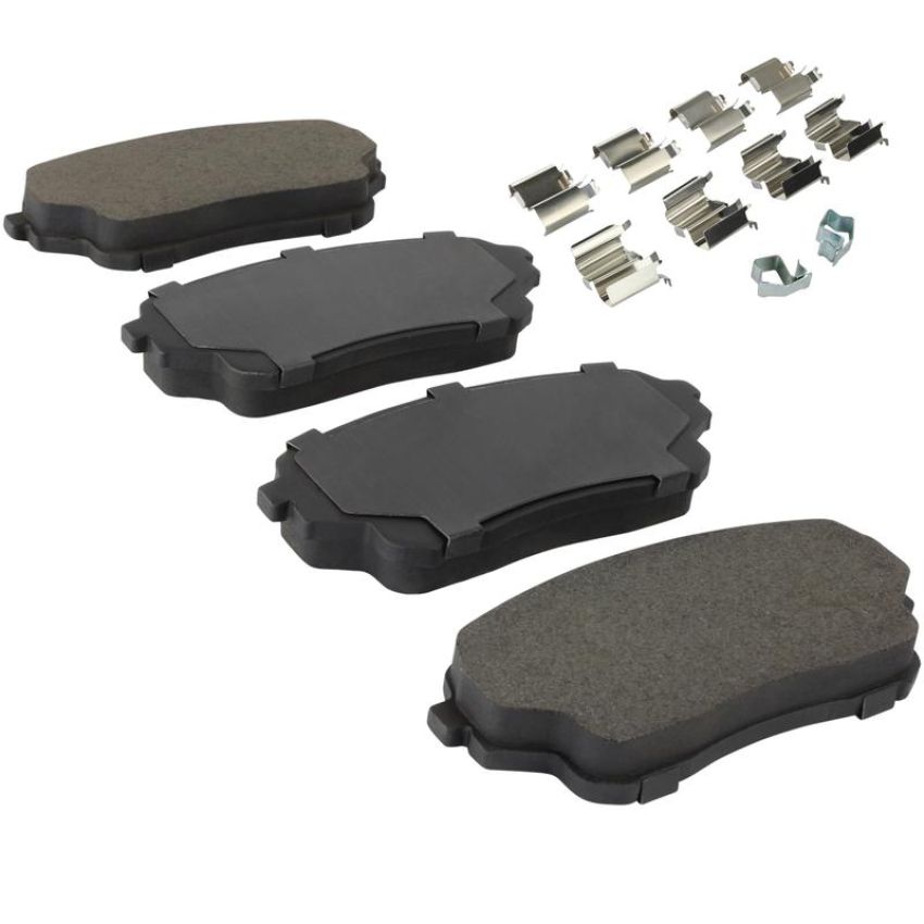 MPA 1003-1105M Quality-Built Black Series Semi-Metallic Brake Pads w/ Hardware